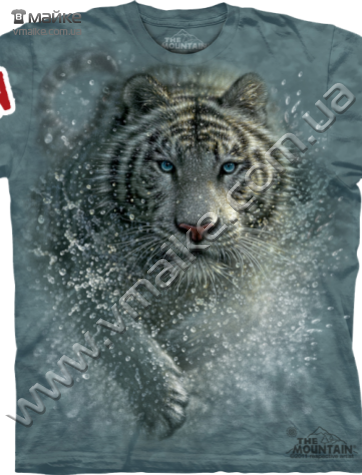 Футболка с бегущим тигром по воде